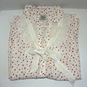 Disney Blouse A Collection By LC Lauren Conrad Sleeveless Size Sm Eyelet White
